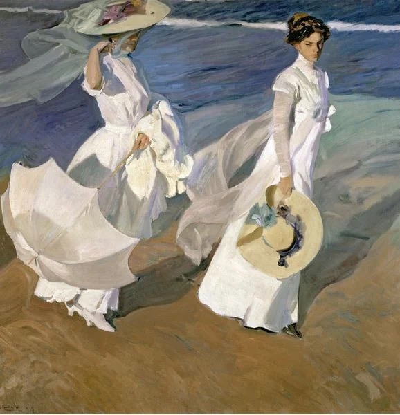 Strolling along the Seashore, Joaquín Sorolla y Bastida